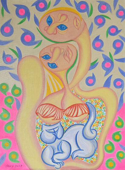 Growth and Companionship No.01 - a Paint Artowrk by Yi Zhu